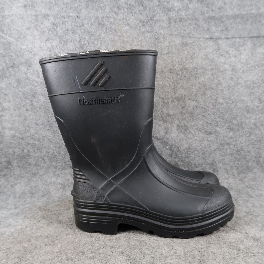 Northerner Shoes Kids Toddler 12 Rain Boots Tall Rubber Black Pull On Outdoor